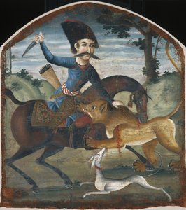 Chasseur à cheval attaqué par un lion - Unbekannt Unbekannt